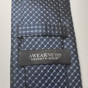 Kenneth Cole Navy Geometric Men's Silk Tie